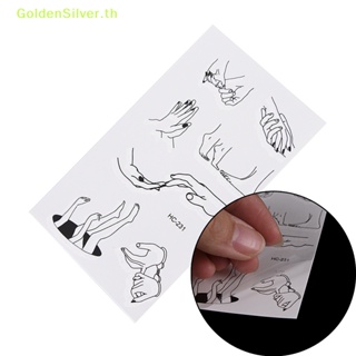 Goldensilver สติกเกอร์รอยสักชั่วคราว ลายนิ้วเท้า เซ็กซี่ กันน้ํา สําหรับติดตกแต่งร่างกาย TH