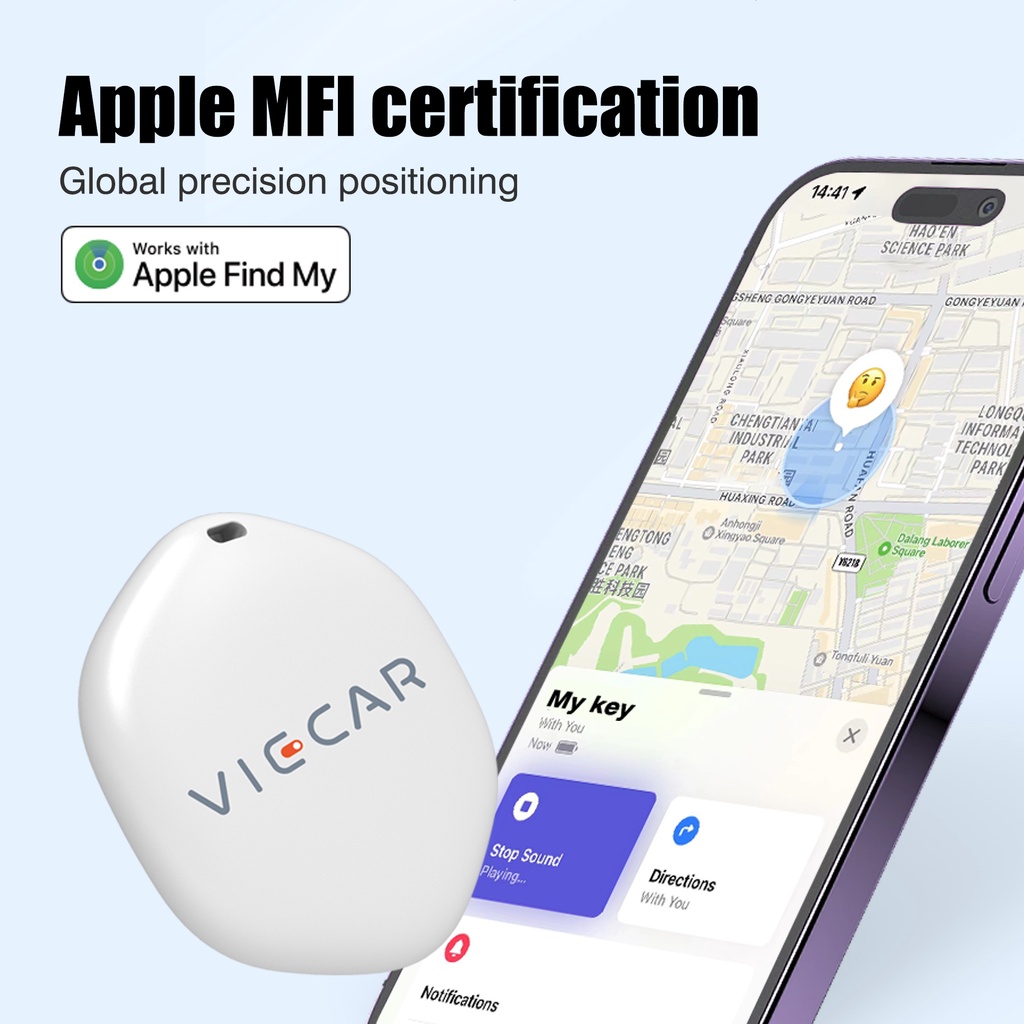 Mini MFI Certification อุปกรณ์ติดตามบลูทูธสำหรับค้นหาคีย์ของฉัน Smart Air Tag Finder Child Finder Pet Car Lost Tracker Smart Bluetooth Tracker IOS System