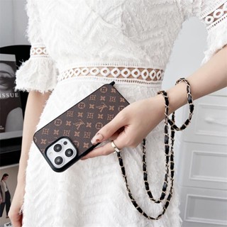 เคสโทรศัพท์มือถือหนัง ป้องกันรอย แบรนด์หรู แฟชั่นสําหรับผู้หญิง 14 Pro Max 13 Pro Max ip 12 Pro Max