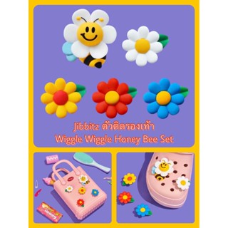 Jibbitz ตัวติดรองเท้าเกาหลี Wiggle wiggle honey bee set ของแท้ 100%