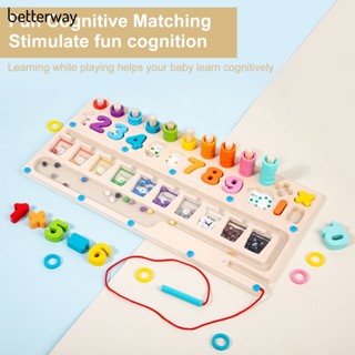 Betterway ของเล่นไม้ปริศนา ตัวเลขไม้ บล็อคปากกาแม่เหล็ก จับง่าย ปลอดภัย เสริมพัฒนาการ สําหรับเด็กวัยหัดเดิน