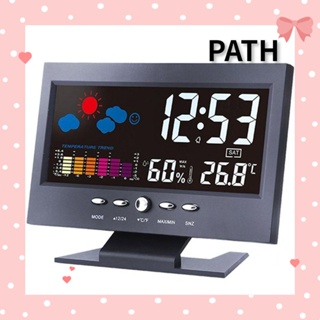 Path นาฬิกาปลุก ปฏิทิน ความชื้น สภาพอากาศ หน้าจอ LCD