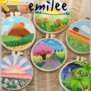 EMILEE สะดึงปักผ้า ปักลายดอกไม้ สําหรับเย็บปักถักร้อย DIY