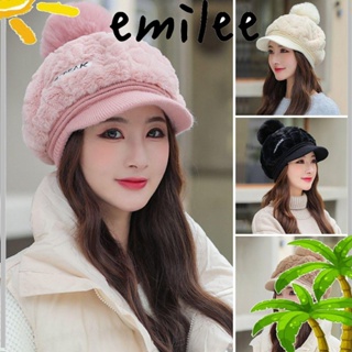 Emilee หมวกลิ้นเป็ด ขนเฟอร์เทียม ให้ความอบอุ่น แฟชั่นฤดูหนาว