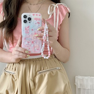 เคสป้องกันโทรศัพท์มือถือ ลายการ์ตูนแมว kt มีสายโซ่คล้อง สองชั้น สําหรับ Apple iphone 13 11 12 13 14 14promax 11 12 13pro 12pro