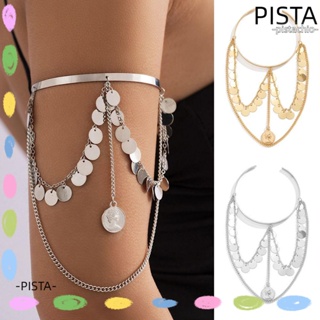 PISTA สายรัดแขน สร้อยข้อมือ โบโฮ ปรับได้ สําหรับผู้หญิง เด็กผู้หญิง พู่ สายรัดแขน