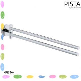 PISTA ราวแขวนผ้าขนหนู สเตนเลส นิกเกิล ประหยัดพื้นที่ 2 แขน สําหรับห้องน้ํา ห้องครัว