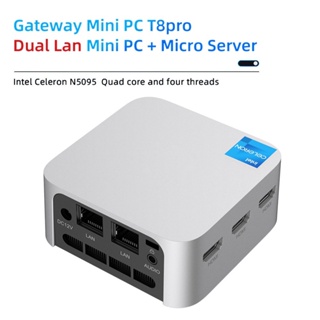 T8 Pro Intel Celeron N5095 2.9GHz Windows 11 Pro MINI PC Dual Lan DDR4 8GB 128GB SSD 5 BT4.2 เดสก์ท็อปพีซีเกมเมอร์คอมพิวเตอร์