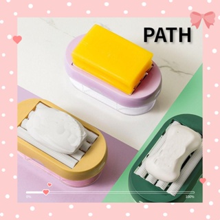 Path กล่องใส่สบู่ อเนกประสงค์ ถอดออกได้ พร้อมลูกกลิ้งฟองน้ํา กันลื่น ทนทาน