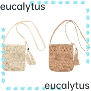 Eucalytus1 กระเป๋าถือ กระเป๋าสะพายไหล่ ทรงคลัทช์ ขนาดเล็ก เหมาะกับเดินชายหาด สําหรับผู้หญิง