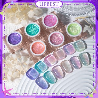 ♕ Qnl Dream Unicorn Nail Polish Gel Fairy Aurora Mermaid Ice Transparent Fine Flash Canned Phototherapy Glue Nail Art For Nail Shop 5ml 6 Colors UPBEST