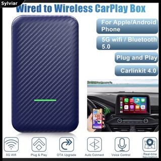 [sylviar] Carlinkit 4.0 อะแดปเตอร์รถยนต์ สําหรับ Carplay To Wireless Compatible For Carplay Android Auto Box