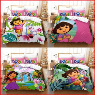 Fash DORA ชุดเครื่องนอน ผ้าปูที่นอน ปลอกหมอน ปลอกหมอน บ้าน ห้องนอน หอพัก ล้างทําความสะอาดได้ ชุดป๊อป