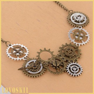 [Lovoski1] สร้อยคอนาฬิกาเกียร์ Steampunk สําหรับงานแต่งงาน วันวาเลนไทน์