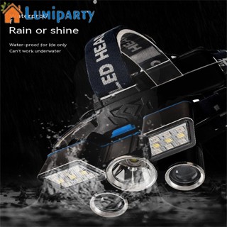 Lumiparty ไฟหน้า Led 5 ดวง ชาร์จเร็ว กันน้ํา สําหรับตกปลากลางแจ้ง