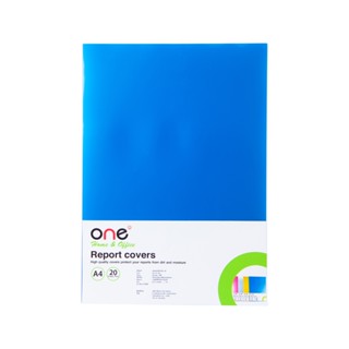 ONE แผ่นพลาสติกทำปก A4 สีน้ำเงิน (20 แผ่น/แพ็ค)