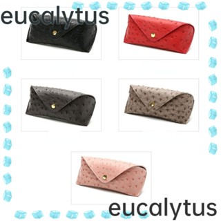 Eucalytus1 กล่องหนังแข็ง สีพื้น สําหรับใส่แว่นตากันแดด