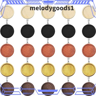 Melodygoods1 ถาดไม้ สีน้ําตาลเข้ม สีแดง สําหรับทําจี้น้ําแข็ง งานฝีมือ DIY