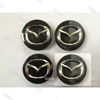 Zr ฝาครอบดุมล้อรถยนต์ ลายโลโก้สัญลักษณ์ 56 มม. สําหรับ Mazda 2(2016-2021) Mazda 3 Mazda 6 CX5 CX7 RX-8 Anza MX-5 4 ชิ้น