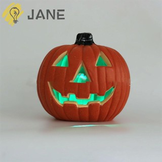 Jane โคมไฟฟักทองเรซิ่น LED พร็อพสําหรับตกแต่งปาร์ตี้ฮาโลวีน