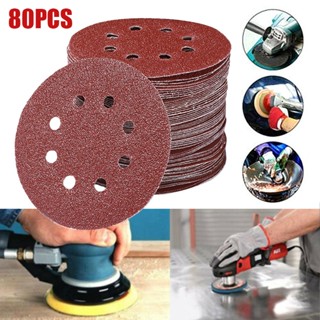 New 5" Adhesive Sanding Discs Orbital Sandpaper 8 hole Sanding Sheet 40-400 grit