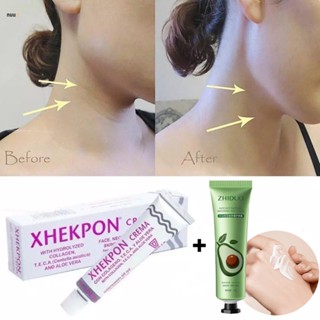 Xhekpon Spanish Neck Cream Collagen Collagen Collagen คอและทรวงอก ครีมลดริ้วรอย ยกกระชับผิวสวย 40ml nuuo