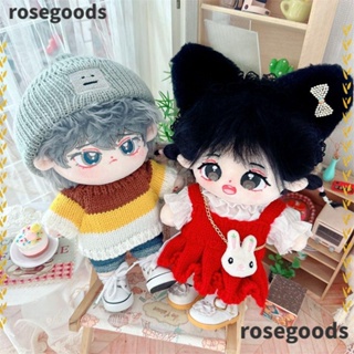 Rosegoods1 เสื้อกันหนาว กางเกงขาสั้น ผ้าฝ้าย 20 ซม. สําหรับตุ๊กตากระต่าย