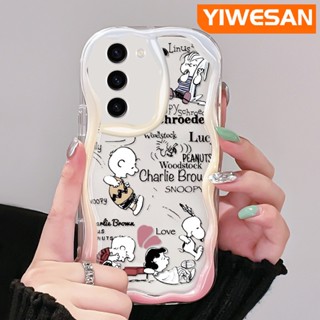 เคสโทรศัพท์มือถือ ซิลิกาใส แบบนิ่ม ลายสนูปปี้ กันกระแทก สําหรับ Samsung S23 Plus S23 Ultra