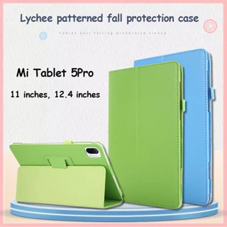 เคสแท็บเล็ตหนัง แบบพับได้สองทบ สําหรับ Xiaomi Pad 5 5 Pro 11 นิ้ว Pad 3 2 1 Redmi Pad 10.6 นิ้ว