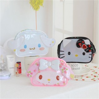 SANRIO กระเป๋าเครื่องสําอาง PVC รูปเชอร์รี่ ขนาดใหญ่ สําหรับตกแต่งบ้านตุ๊กตา