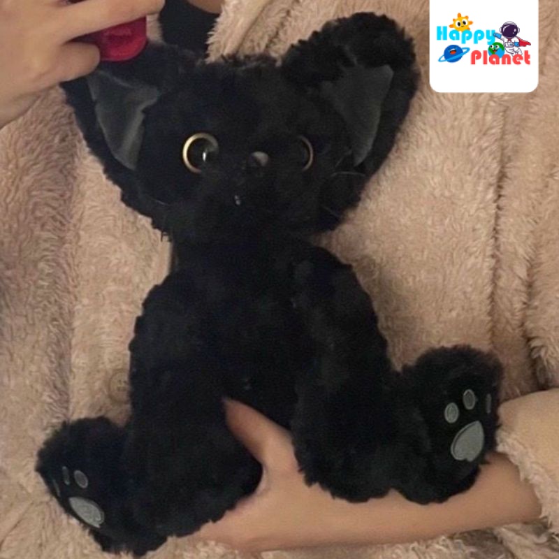 Tiktok ตุ๊กตาแมว JMPRIME Prammy Cat KUKI KUKI German Curly สีดํา สไตล์จีน ของขวัญวันเกิด สําหรับแฟนสาว วันวาเลนไทน์