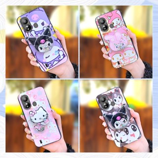 Anti-dust TPU Phone Case For ZTE Blade L220 Silicone Kickstand Cute Back Cover Cartoon glisten Durable Soft Case Waterproof