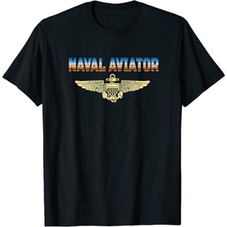 ใหม่ Limited Fly Naval Aviator เสื้อยืด ลายปีกนักบินกองทัพเรือ คลาสสิก