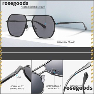 Rosegoods1 แว่นตากันแดด โฟโตโครมิก ป้องกันแสงสะท้อน เหมาะกับการขับขี่ ตกปลา สําหรับผู้ชาย และผู้หญิง