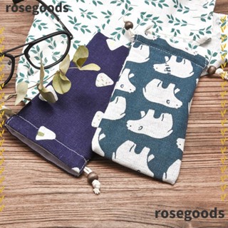 Rosegoods1 กระเป๋าใส่แว่นตา ลายนุ่ม คุณภาพดี