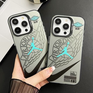 เคสโทรศัพท์มือถือ ลายการ์ตูนกราฟฟิติ Jordan เรืองแสง สําหรับ iPhone 11 14 13 12 Pro Max