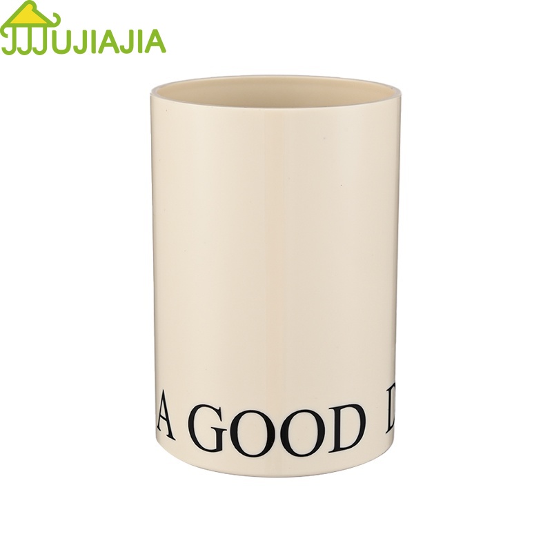 Jujiajia ถ้วยแปรงสีฟันพลาสติก แบบหนา พิมพ์ลาย สไตล์นอร์ดิก สร้างสรรค์ ที่วางแปรงสีฟัน ที่วางของในห้องน้ำ