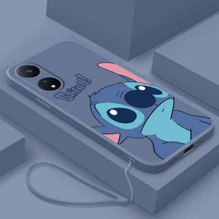 [พร้อมส่ง] เคสโทรศัพท์มือถือ ซิลิโคน ขอบตรง ลายมอนสเตอร์ Stitch น่ารัก สําหรับ OPPO A58 4G OPPOA58 A78 4G