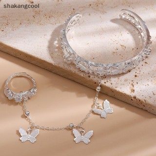 Shakangcool สร้อยข้อมือ จี้รูปผีเสื้อ ปรับได้ พร้อมกระดิ่ง เครื่องประดับ