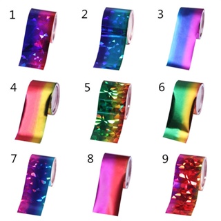 9 Roll/set Gradient Starry Sky Nail Art Foil Paper Manicure Sticker Clearance sale