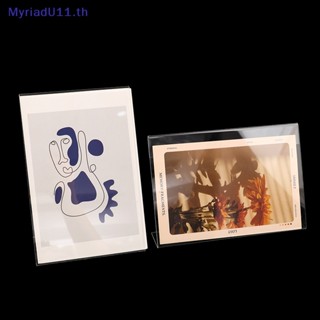 Myriadu กรอบรูปอะคริลิคใส สองด้าน ไอดอล ใส่โฟโต้การ์ด เครื่องประดับตั้งโต๊ะ