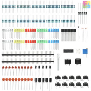 [ขายดี] ใหม่ ชุดสตาร์ทเตอร์อิเล็กทรอนิกส์ พร้อมตัวต้านทานตัวเก็บประจุบัซเซอร์ โพเทนชิโอมิเตอร์ LED สําหรับ Arduino MEGA2560 Raspberry Pi