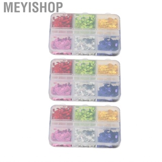 Meyishop Fine Glitter 3 Boxes Nail Art 6 Assorted Color Arts And Craft