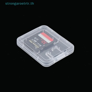 Strongaroetrtr กล่องพลาสติกใส สําหรับใส่ซิมการ์ด SDHC MMC XD CF 10 ชิ้น