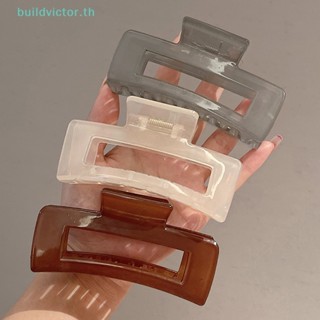 Buildvictor กิ๊บติดผมหางม้า แบบใส โอเวอร์ไซซ์ แฟชั่นสําหรับผู้หญิง