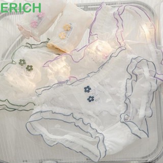 Erich กางเกงชั้นใน ผ้าตาข่าย แต่งลูกไม้น่ารัก สําหรับผู้หญิง นักเรียน JK