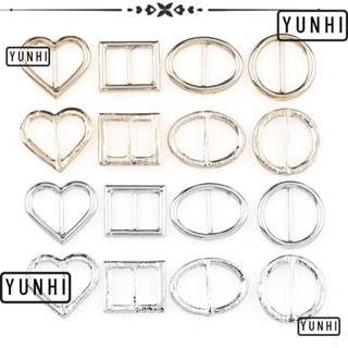 Yunhi หัวเข็มขัดโลหะผสม สีเงิน สีทอง 10 ชิ้น ต่อชุด