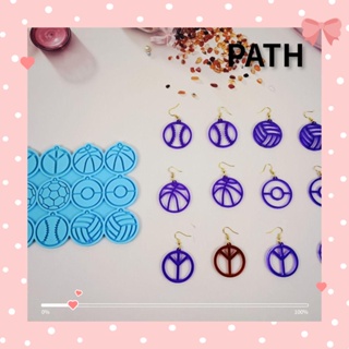 Path แม่พิมพ์ซิลิโคน อีพ็อกซี่ รูปผีเสื้อ DIY สําหรับทําต่างหู จี้รูปฟุตบอล