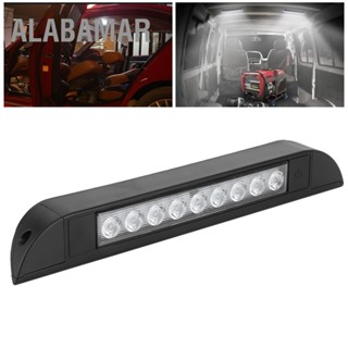 ALABAMAR ไฟแถบ LED ภายในรถ 9 ลูกปัดโคมไฟ กันน้ำ 4.5W พร้อมสวิตช์เปิด/ปิด