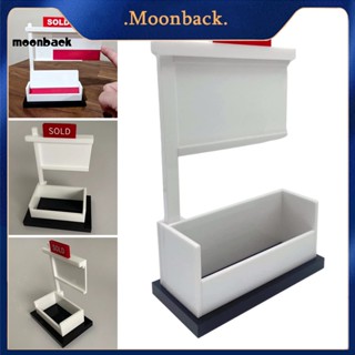 &lt;moonback&gt; กล่องเก็บนามบัตร พื้นผิวเรียบ ทนทาน สําหรับบ้าน สํานักงาน